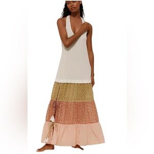 Anthropologie Celandine Tiered Maxi Dress NWT Scoop Neck Sleeveless Medium